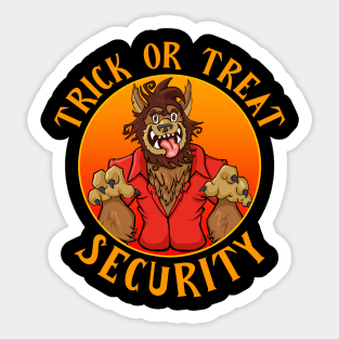 Trick Or Treat Security | Halloween Werewolf Sticker